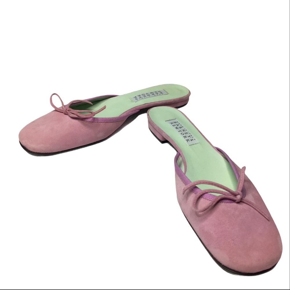 Barneys New York  Pink Slip on Suede Flats